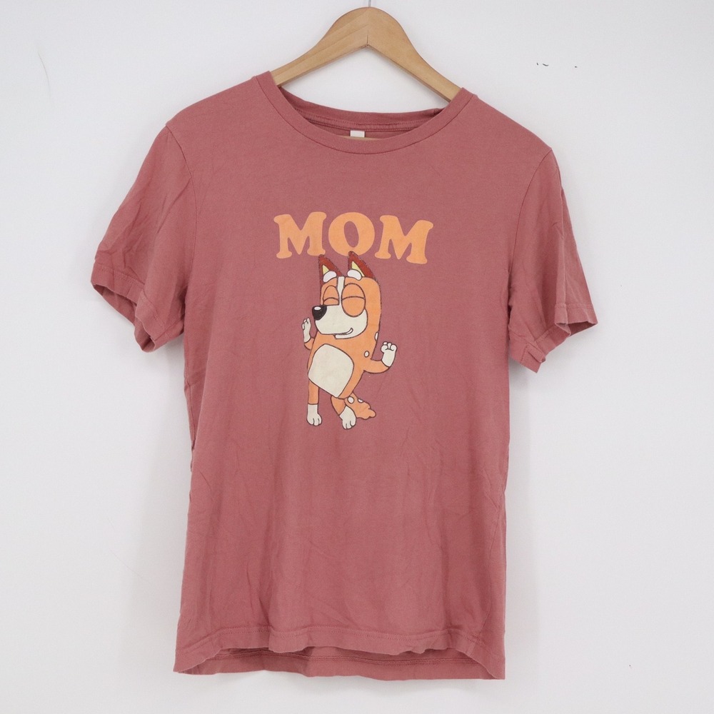 Bella + Canvas T-Shirt Womens M Bluey Chilli Mom Mauve Graphic Tee Excellent